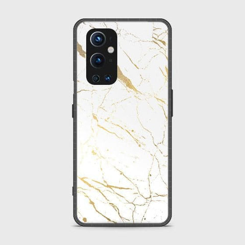 Oneplus 9 Pro Cover - White Marble Series 2 - HQ Ultra Shine Premium Infinity Glass Soft Silicon Borders Case