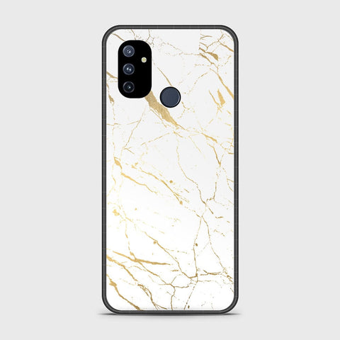 OnePlus Nord N100 Cover- White Marble Series 2 - HQ Ultra Shine Premium Infinity Glass Soft Silicon Borders Case