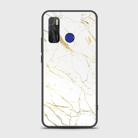 Tecno Spark 5 Cover- White Marble Series 2 - HQ Ultra Shine Premium Infinity Glass Soft Silicon Borders Case