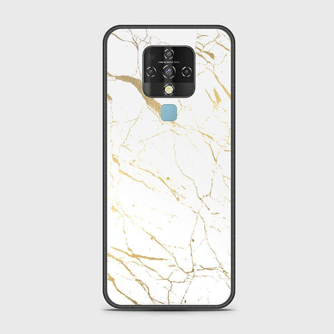 Tecno Camon 16 Cover - White Marble Series 2 - HQ Ultra Shine Premium Infinity Glass Soft Silicon Borders Case