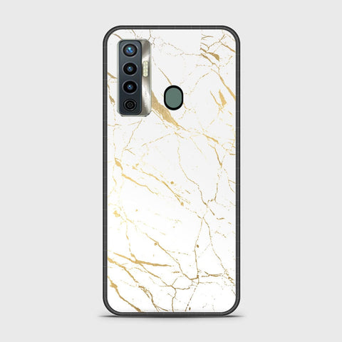 Tecno Camon 17 Cover - White Marble Series 2 - HQ Ultra Shine Premium Infinity Glass Soft Silicon Borders Case