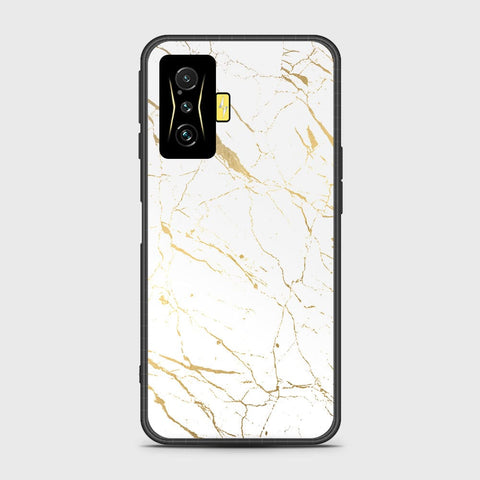 Xiaomi Poco F4 GT Cover- White Marble Series 2 - HQ Ultra Shine Premium Infinity Glass Soft Silicon Borders Case