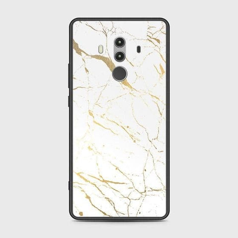 Huawei Mate 10 Pro Cover - White Marble Series 2 - HQ Ultra Shine Premium Infinity Glass Soft Silicon Borders Case