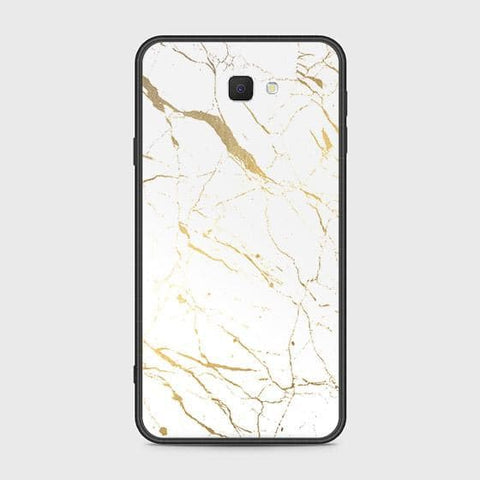 Samsung Galaxy J7 Prime Cover - White Marble Series 2 - HQ Ultra Shine Premium Infinity Glass Soft Silicon Borders Case