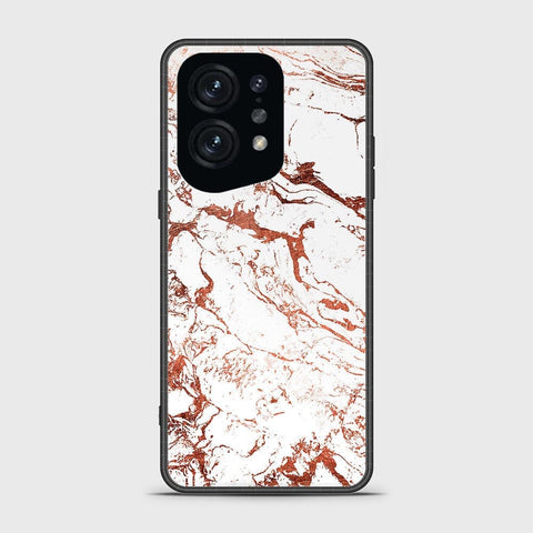 Oppo Find X5 Cover - White Marble Series 2 - HQ Ultra Shine Premium Infinity Glass Soft Silicon Borders Case