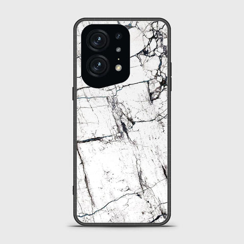 Oppo Find X5 Pro Cover - White Marble Series 2 - HQ Ultra Shine Premium Infinity Glass Soft Silicon Borders Case