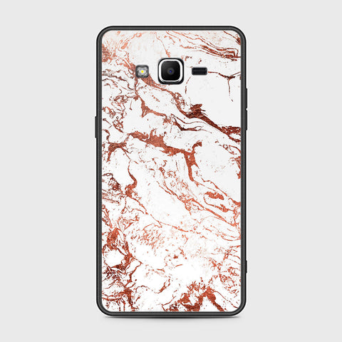 Samsung Galaxy Grand Prime Cover- White Marble Series 2 - HQ Ultra Shine Premium Infinity Glass Soft Silicon Borders Case