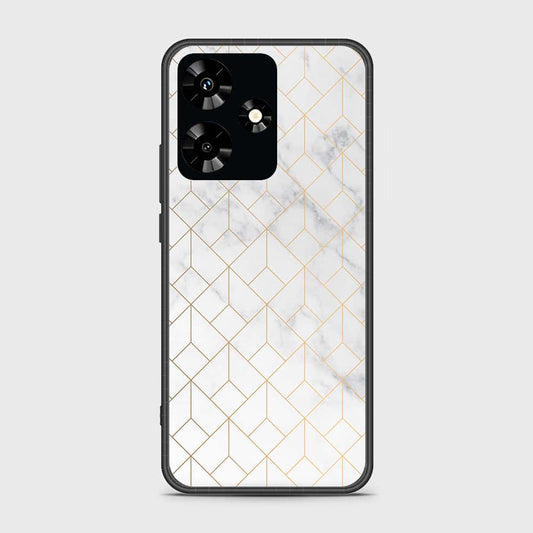 Infinix Hot 30 Cover- White Marble Series 2 - HQ Ultra Shine Premium Infinity Glass Soft Silicon Borders Case