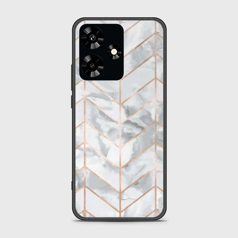 Infinix Hot 30 Cover- White Marble Series 2 - HQ Ultra Shine Premium Infinity Glass Soft Silicon Borders Case