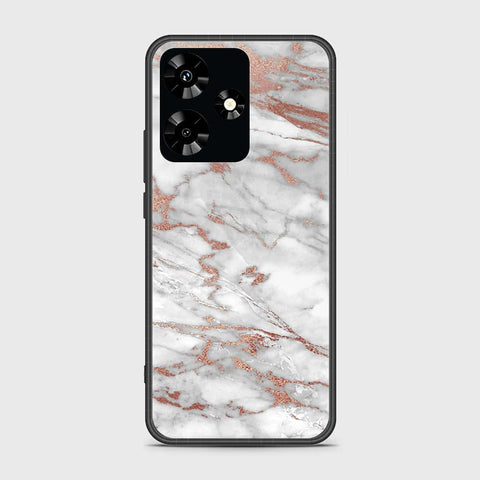 Infinix Hot 30 Cover- White Marble Series 2 - HQ Ultra Shine Premium Infinity Glass Soft Silicon Borders Case