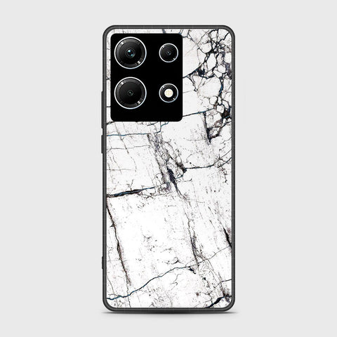Infinix Note 30 Cover- White Marble Series 2 - HQ Ultra Shine Premium Infinity Glass Soft Silicon Borders Case