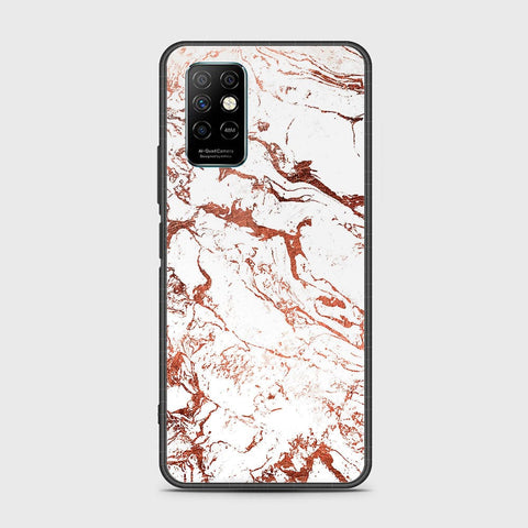 Infinix Note 8i Cover- White Marble Series 2 - HQ Ultra Shine Premium Infinity Glass Soft Silicon Borders Case