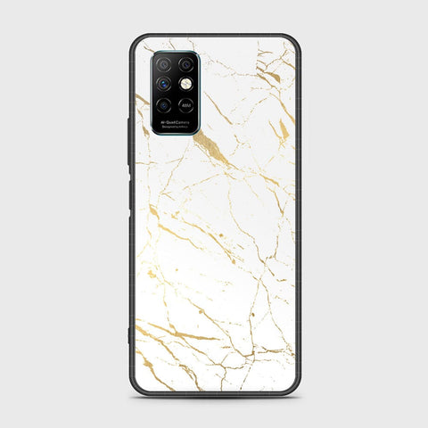 Infinix Note 8i Cover- White Marble Series 2 - HQ Ultra Shine Premium Infinity Glass Soft Silicon Borders Case