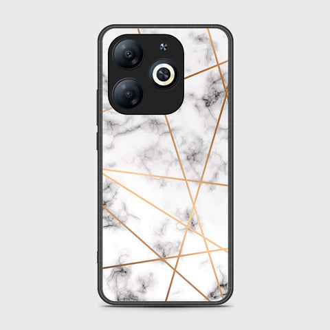 Tecno Pop 8 Cover- White Marble Series 2 - HQ Ultra Shine Premium Infinity Glass Soft Silicon Borders Case