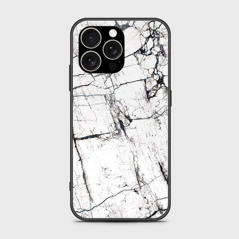 iPhone 15 Pro Max Cover- White Marble Series 2 - HQ Ultra Shine Premium Infinity Glass Soft Silicon Borders Case