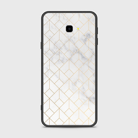 Samsung Galaxy J4 Plus Cover- White Marble Series 2 - HQ Ultra Shine Premium Infinity Glass Soft Silicon Borders Case