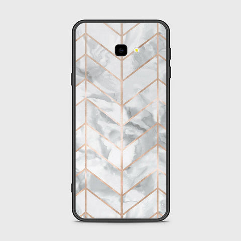 Samsung Galaxy J7 Prime Cover- White Marble Series 2 - HQ Ultra Shine Premium Infinity Glass Soft Silicon Borders Case