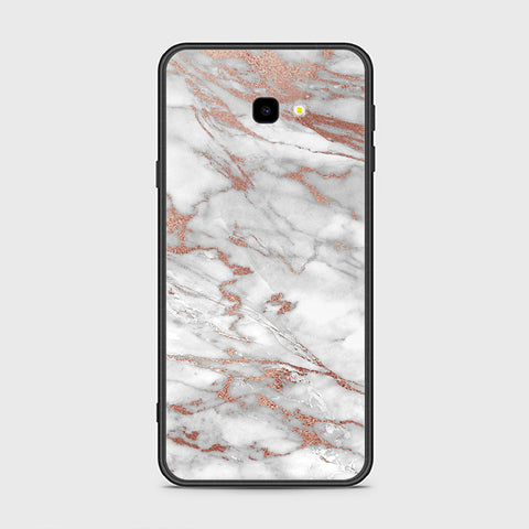 Samsung Galaxy J7 Prime Cover- White Marble Series 2 - HQ Ultra Shine Premium Infinity Glass Soft Silicon Borders Case