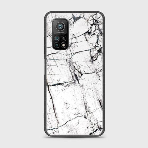 Xiaomi Mi 10T Pro Cover - White Marble Series 2 - HQ Ultra Shine Premium Infinity Glass Soft Silicon Borders Case