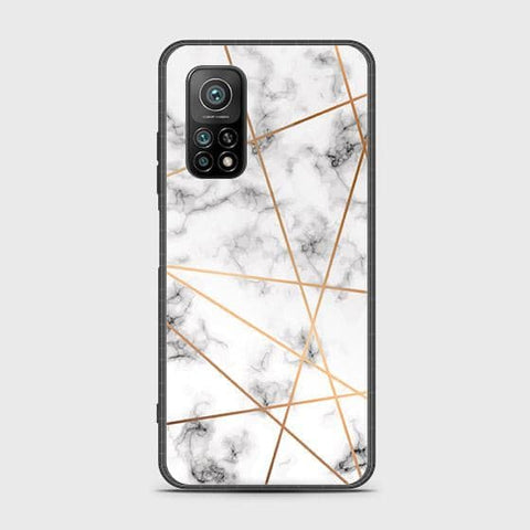 Xiaomi Mi 10T Pro Cover - White Marble Series 2 - HQ Ultra Shine Premium Infinity Glass Soft Silicon Borders Case