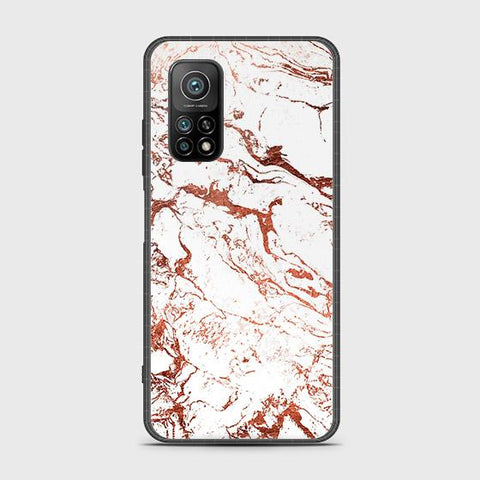 Xiaomi Mi 10T Pro Cover - White Marble Series 2 - HQ Ultra Shine Premium Infinity Glass Soft Silicon Borders Case