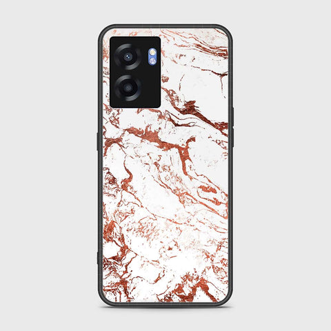 Oppo A77 5G Cover- White Marble Series 2 - HQ Ultra Shine Premium Infinity Glass Soft Silicon Borders Case