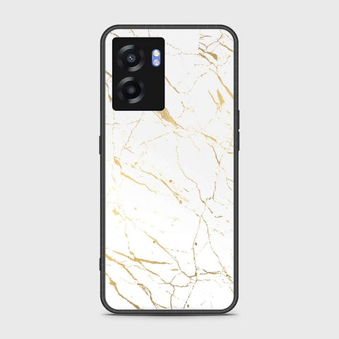 OnePlus Nord N300 Cover- White Marble Series 2 - HQ Ultra Shine Premium Infinity Glass Soft Silicon Borders Case
