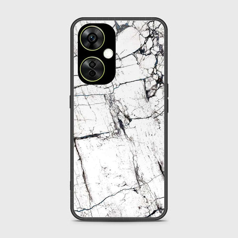 OnePlus Nord CE 3 Lite Cover- White Marble Series 2 - HQ Ultra Shine Premium Infinity Glass Soft Silicon Borders Case