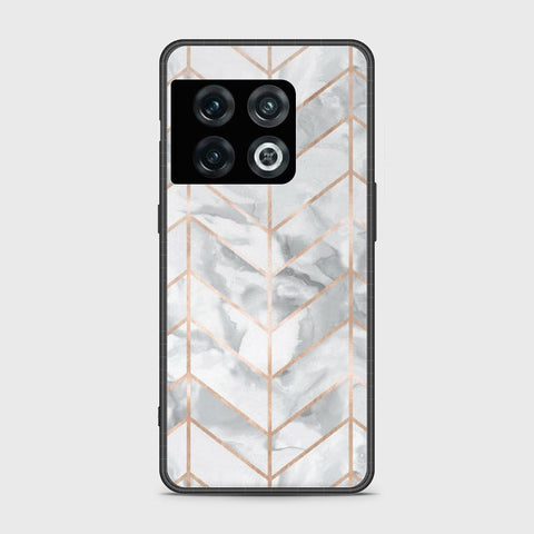 OnePlus 10 Pro Cover- White Marble Series 2 - HQ Ultra Shine Premium Infinity Glass Soft Silicon Borders Case