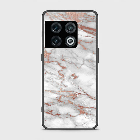 OnePlus 10 Pro Cover- White Marble Series 2 - HQ Ultra Shine Premium Infinity Glass Soft Silicon Borders Case