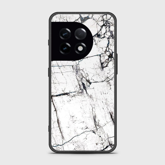 OnePlus 11Cover- White Marble Series 2 - HQ Ultra Shine Premium Infinity Glass Soft Silicon Borders Case