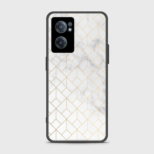 OnePlus Nord CE 2 5G Cover- White Marble Series 2 - HQ Ultra Shine Premium Infinity Glass Soft Silicon Borders Case
