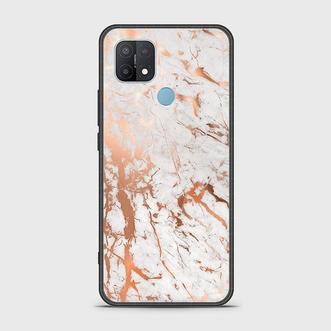 Oppo A35 Cover- White Marble Series 2 - HQ Ultra Shine Premium Infinity Glass Soft Silicon Borders Case