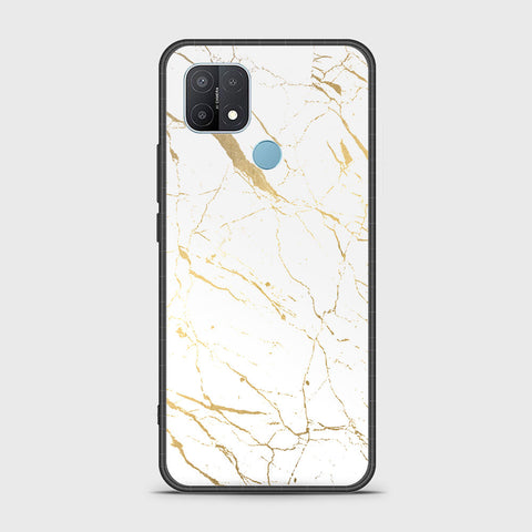 Oppo A35 Cover- White Marble Series 2 - HQ Ultra Shine Premium Infinity Glass Soft Silicon Borders Case