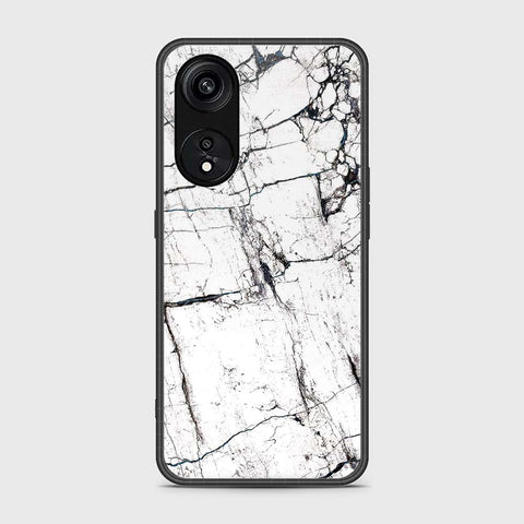 Oppo A1 Pro  Cover- White Marble Series 2 - HQ Ultra Shine Premium Infinity Glass Soft Silicon Borders Case