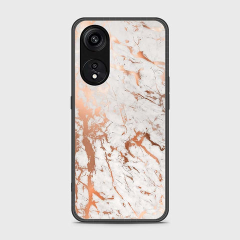 Oppo Reno 8T 5G  Cover- White Marble Series 2 - HQ Ultra Shine Premium Infinity Glass Soft Silicon Borders Case