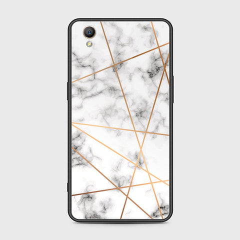 Oppo A37 Cover- White Marble Series 2 - HQ Ultra Shine Premium Infinity Glass Soft Silicon Borders Case