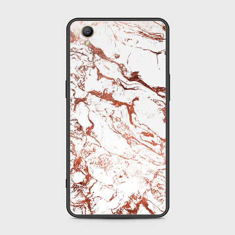 Oppo A37 Cover- White Marble Series 2 - HQ Ultra Shine Premium Infinity Glass Soft Silicon Borders Case