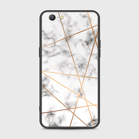 Oppo A57 Cover- White Marble Series 2 - HQ Ultra Shine Premium Infinity Glass Soft Silicon Borders Case