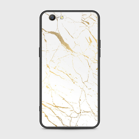 Oppo A57 Cover- White Marble Series 2 - HQ Ultra Shine Premium Infinity Glass Soft Silicon Borders Case