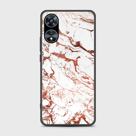 Oppo A78 4G Cover- White Marble Series 2 - HQ Ultra Shine Premium Infinity Glass Soft Silicon Borders Case