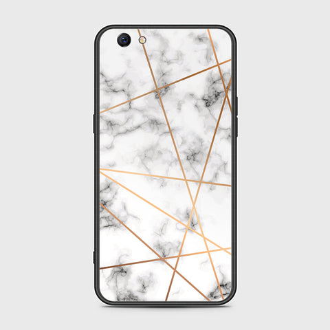 Oppo F3 Plus Cover- White Marble Series 2 - HQ Ultra Shine Premium Infinity Glass Soft Silicon Borders Case