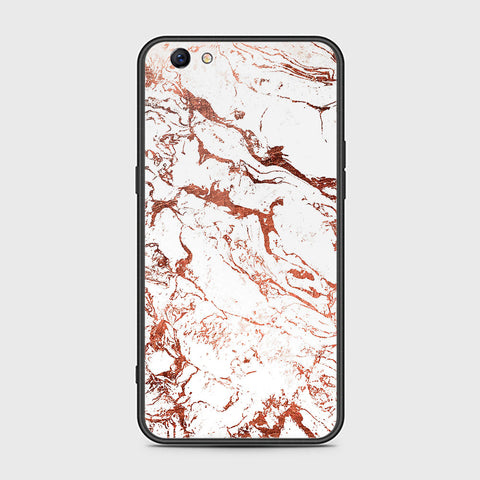 Oppo F3 Plus Cover- White Marble Series 2 - HQ Ultra Shine Premium Infinity Glass Soft Silicon Borders Case