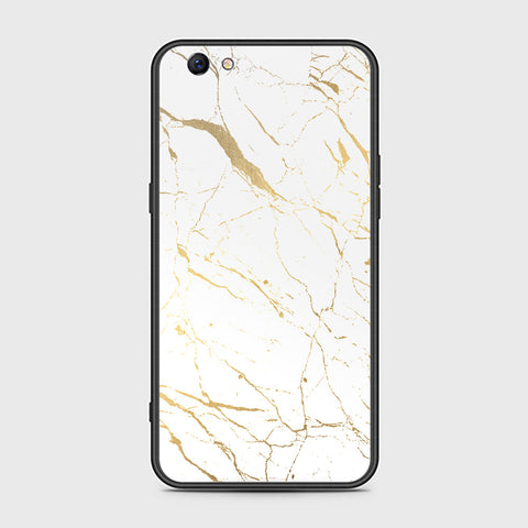 Oppo F3 Plus Cover- White Marble Series 2 - HQ Ultra Shine Premium Infinity Glass Soft Silicon Borders Case