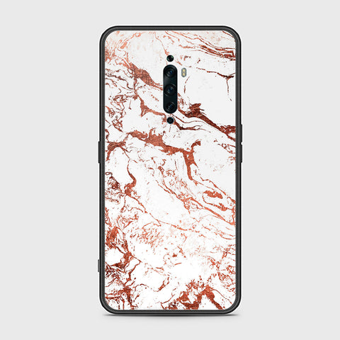 Oppo Reno 2F Cover- White Marble Series 2 - HQ Ultra Shine Premium Infinity Glass Soft Silicon Borders Case