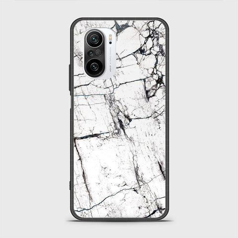 Xiaomi Redmi K40 Pro Cover - White Marble Series 2 - HQ Ultra Shine Premium Infinity Glass Soft Silicon Borders Case