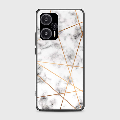 Xiaomi Redmi Note 12 Turbo  Cover- White Marble Series 2 - HQ Ultra Shine Premium Infinity Glass Soft Silicon Borders Case