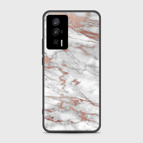 Xiaomi Poco F5 Pro Cover- White Marble Series 2 - HQ Ultra Shine Premium Infinity Glass Soft Silicon Borders Case