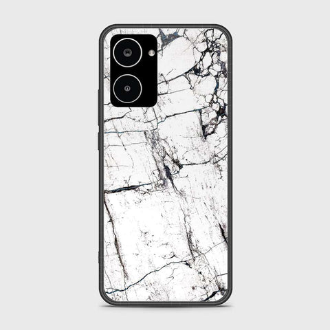 Realme 10 4G Cover- White Marble Series 2 - HQ Ultra Shine Premium Infinity Glass Soft Silicon Borders Case