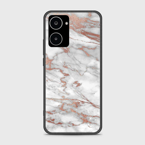 Realme 10 4G Cover- White Marble Series 2 - HQ Ultra Shine Premium Infinity Glass Soft Silicon Borders Case